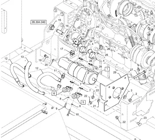87535520 - Насос гидравл. основной с сист. копир. жатки (ДВС Cursor 7) ТС5